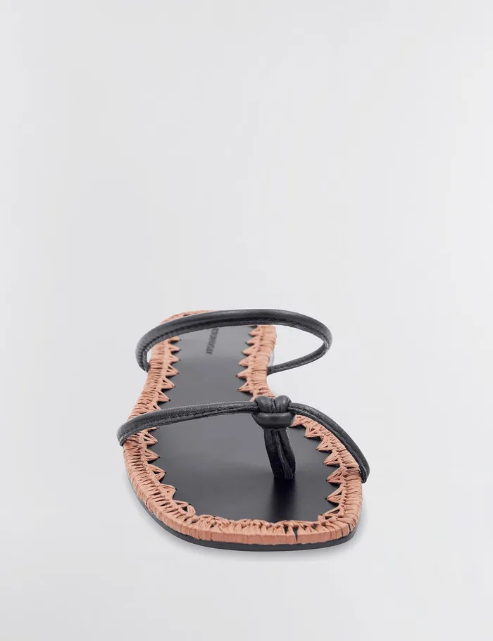 Women Shoes BCBG Black Tan Bali Sandal Blacktan