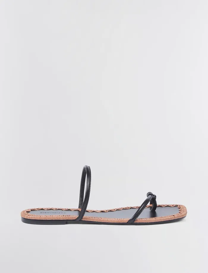 Women Shoes BCBG Black Tan Bali Sandal Blacktan