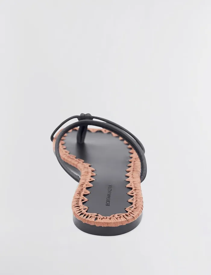 Women Shoes BCBG Black Tan Bali Sandal Blacktan