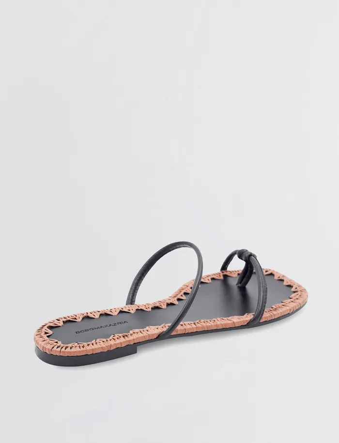 Women Shoes BCBG Black Tan Bali Sandal Blacktan