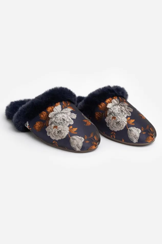 Women Shoes Johnny Was JAQUARD MULE SLIPPER Navy Women Shoes Johnny Was JAQUARD MULE SLIPPER Navy