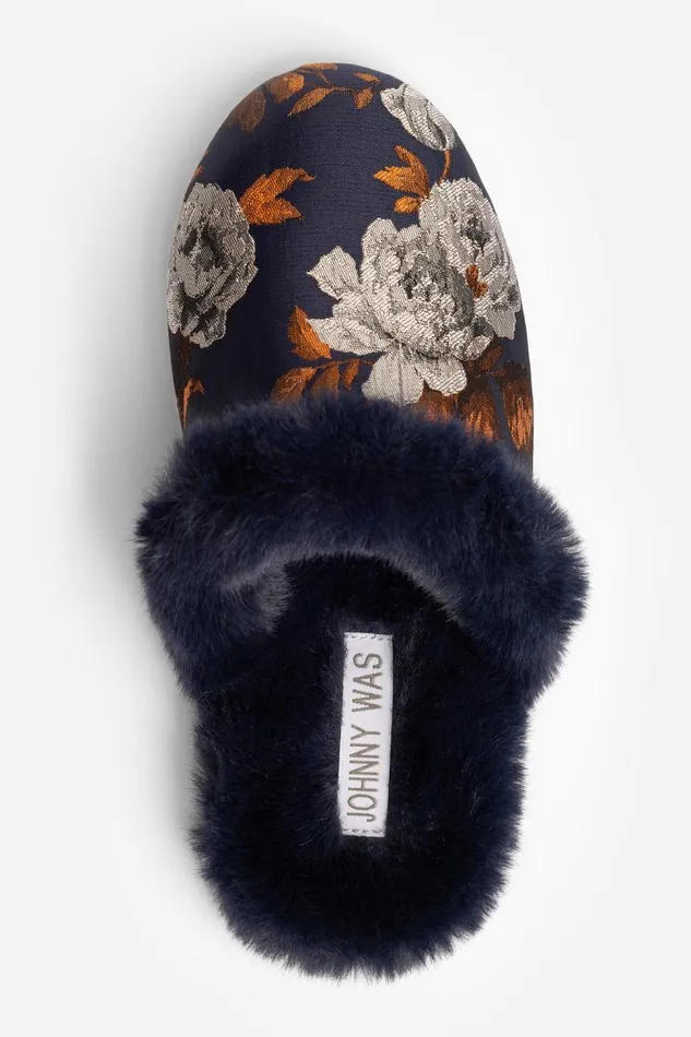 Women Shoes Johnny Was JAQUARD MULE SLIPPER Navy Women Shoes Johnny Was JAQUARD MULE SLIPPER Navy