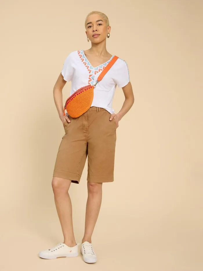 Women SHORTS White Stuff Hayley Organic Cotton Shorts Mid Tan Women SHORTS White Stuff Hayley Organic Cotton Shorts Mid Tan