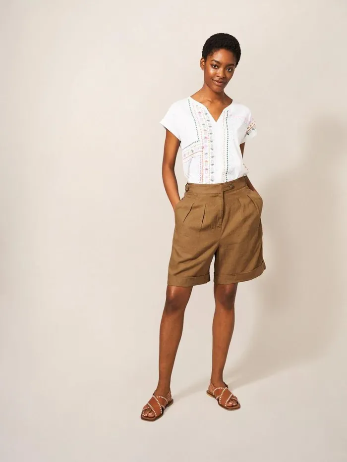 Women SHORTS White Stuff Una Short Dark Natural