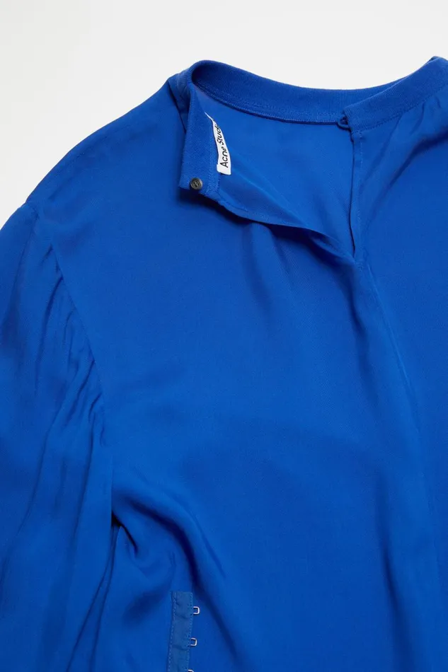 Women Silk Fluid Dress Electric Blue Acne Studios Dresses