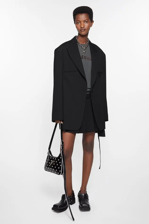 Women Singlebreasted Jacket Black Acne Studios Suit Jackets
