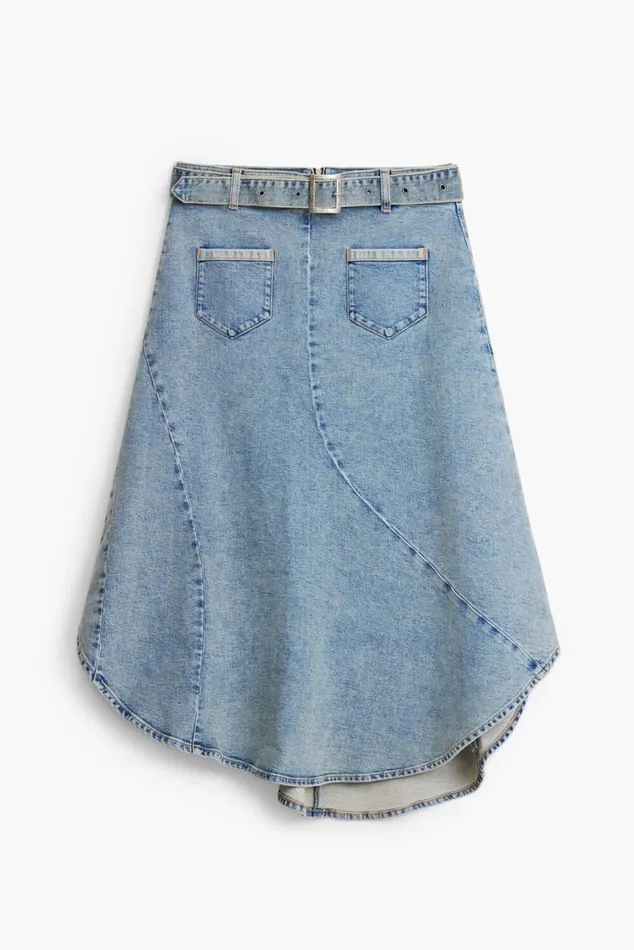Women Skirts Desigual Asymmetric Denim Skirt