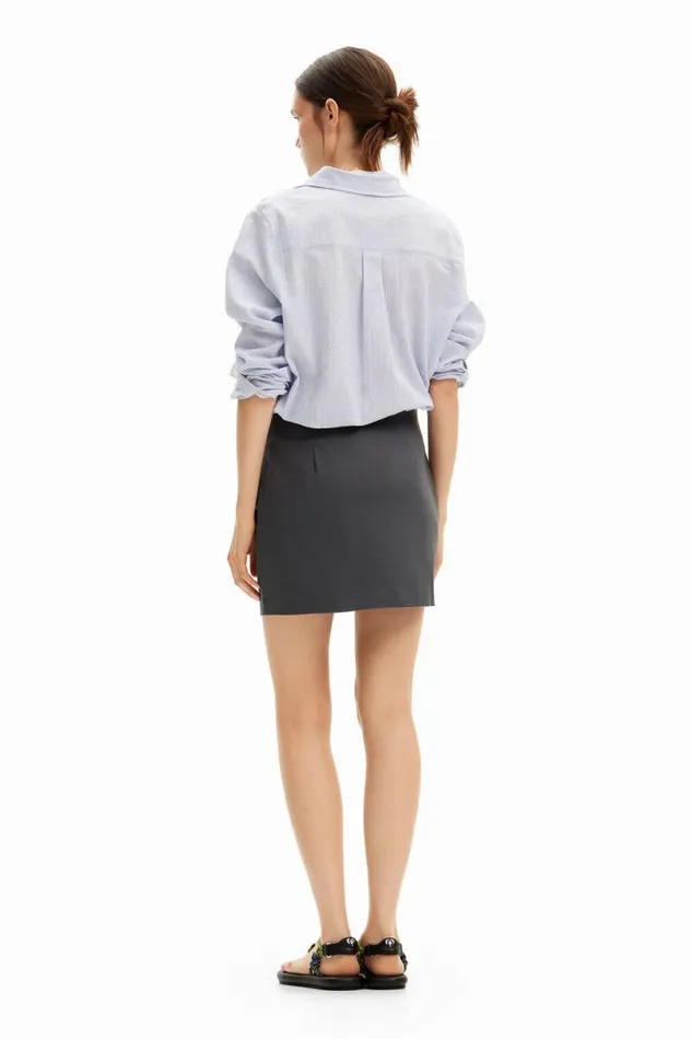 Women Skirts Desigual Floral Illustration Miniskirt