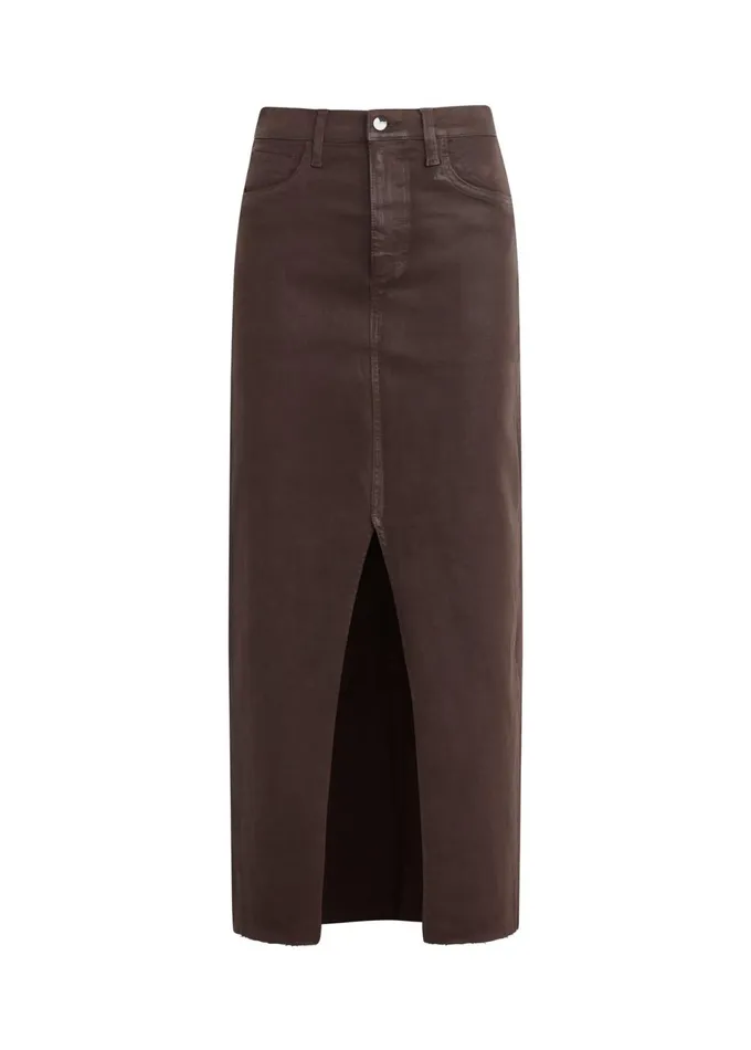 Women Skirts Joe039s Jeans THE EVA COATED MAXI SKIRT Espresso
