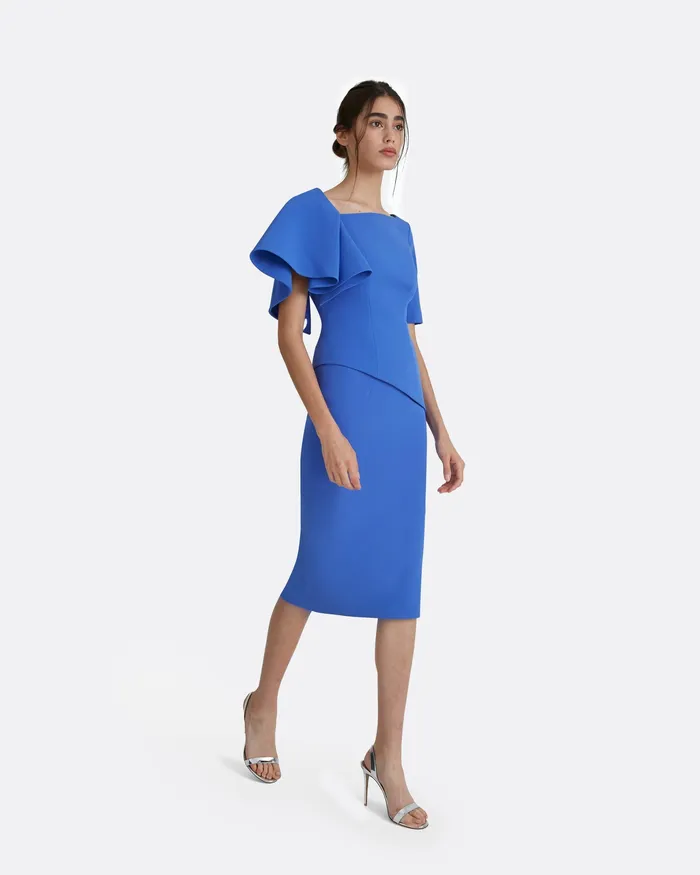 Women Skirts Safiyaa Hokoku Cobalt Blue Skirt Cobalt
