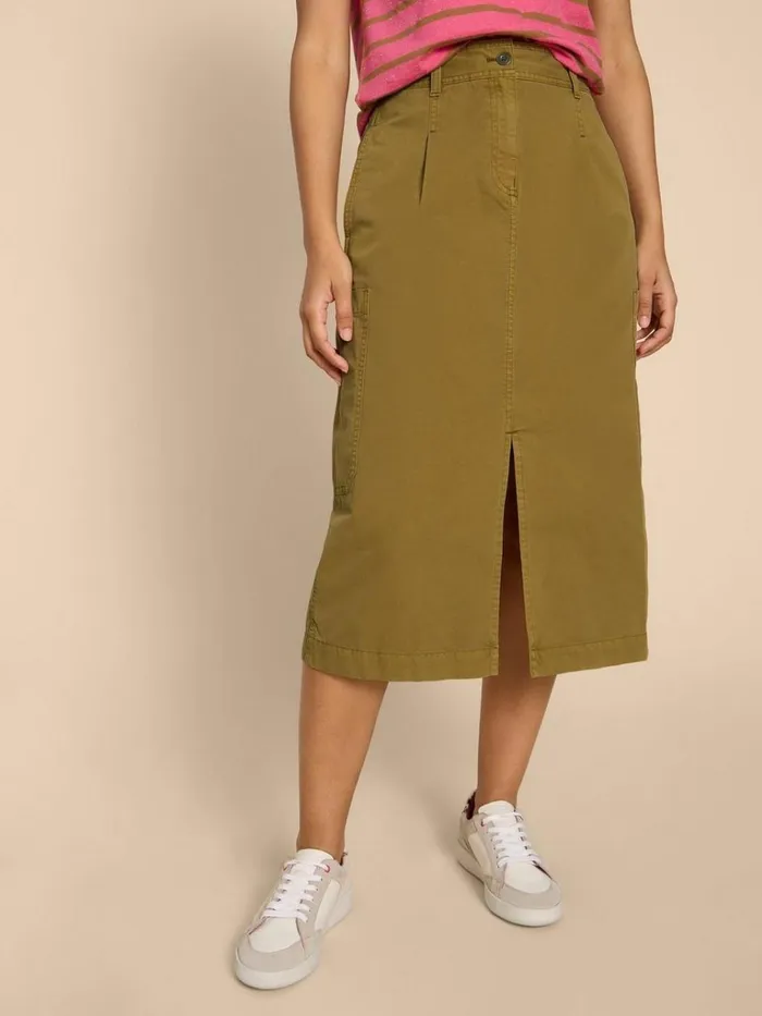 Women SKIRTS White Stuff Carlie Cargo Skirt Khaki Green Women SKIRTS White Stuff Carlie Cargo Skirt Khaki Green