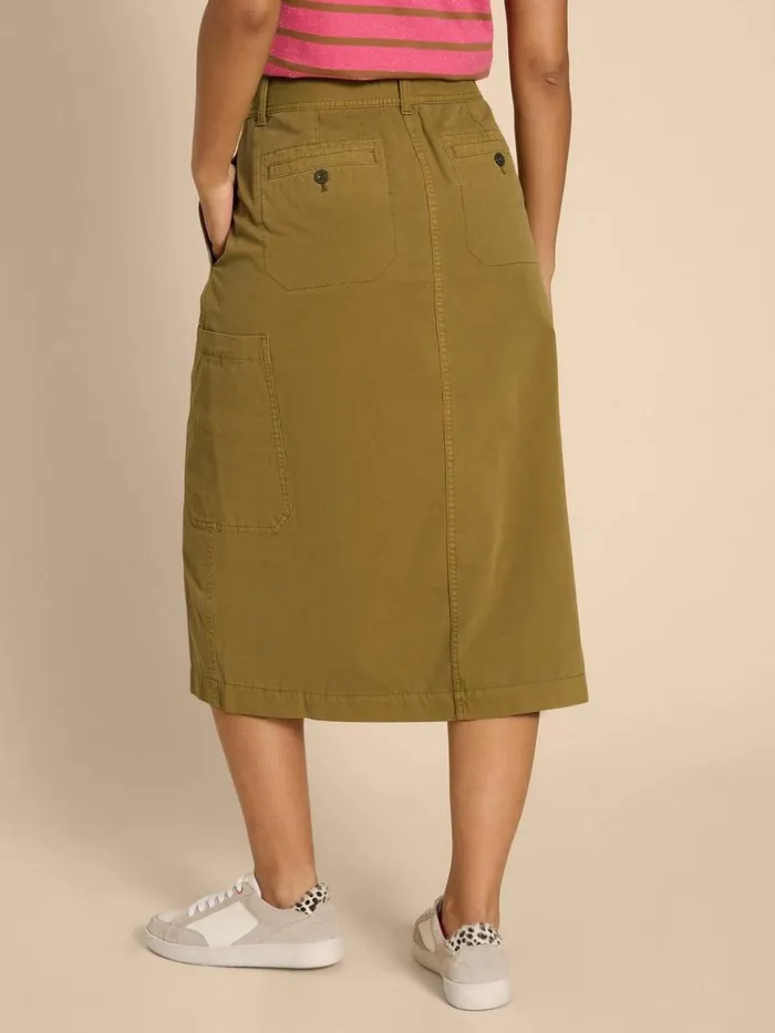 Women SKIRTS White Stuff Carlie Cargo Skirt Khaki Green Women SKIRTS White Stuff Carlie Cargo Skirt Khaki Green