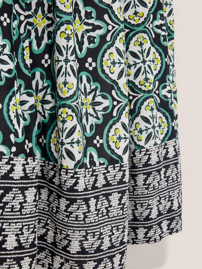 Women SKIRTS White Stuff Charlotte Cotton Midi Skirt Black Multi Women SKIRTS White Stuff Charlotte Cotton Midi Skirt Black Multi