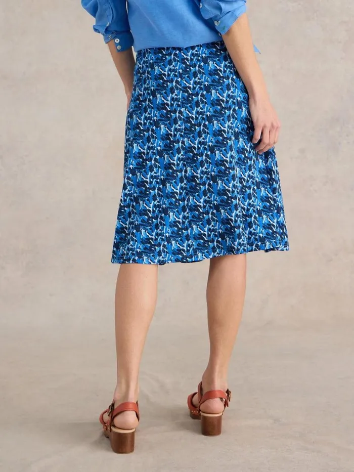 Women SKIRTS White Stuff Jade Eco Vero Jersey Skirt Blue Print Women SKIRTS White Stuff Jade Eco Vero Jersey Skirt Blue Print