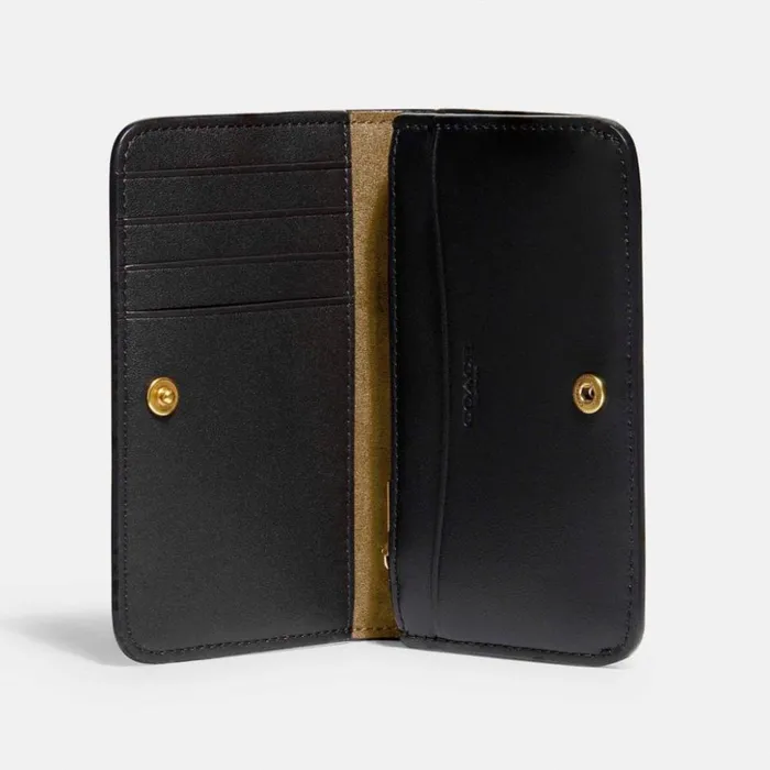 Women Slim Card Case Brassblack Coach Card Cases