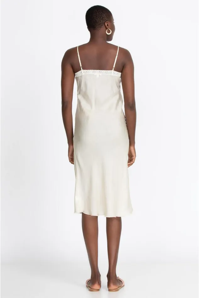 Women Slips and Camis Johnny Was Midi Length Slip Ecru Women Slips and Camis Johnny Was Midi Length Slip Ecru