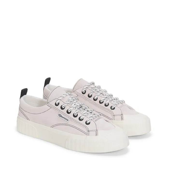 Women Sneakers Unisex 2630 STRIPE SUEDE CONTRAST STITCHING Low Cut WHITE AVORIOBLACKFAVORIO Superga Low Cut