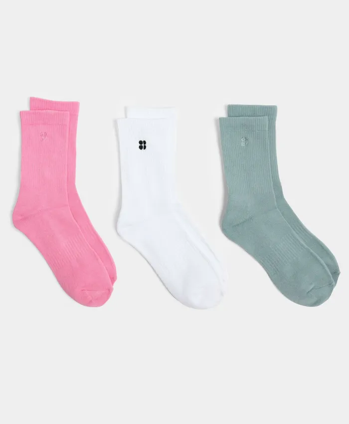 Women Socks Sweaty Betty Essentials 3 Pack Sparkling Pink