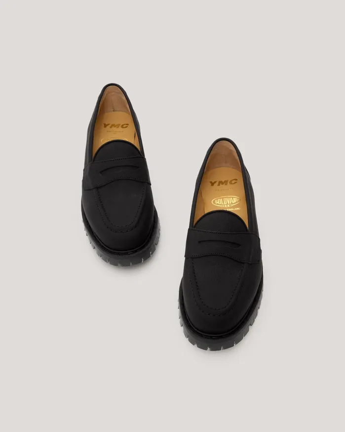 Women Solovair X YMC Women039s Penny Loafer Black YMC Shoes