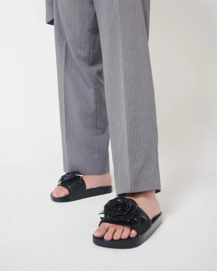 Women Spikes Beach Black Melissa Slides