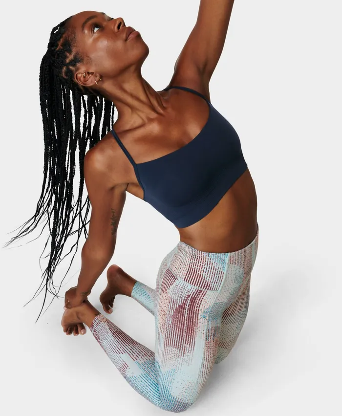 Women Spirit Restored Yoga Bra Navy Blue Underwear Sweaty Betty