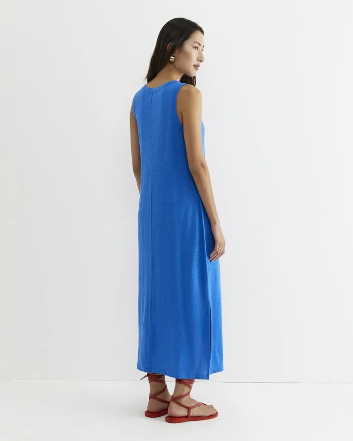 Women Sportscraft Dresses Tonia Linen Tank Midi Dress Peacock