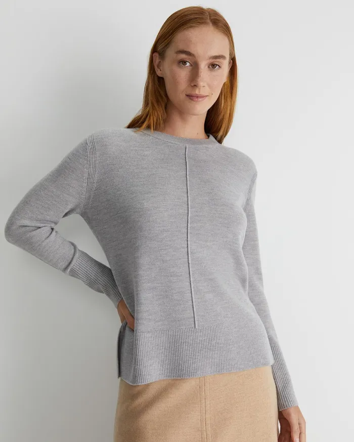 Women Sportscraft Knits and Cardigans Cass Merino Wool Knit Silver Melange