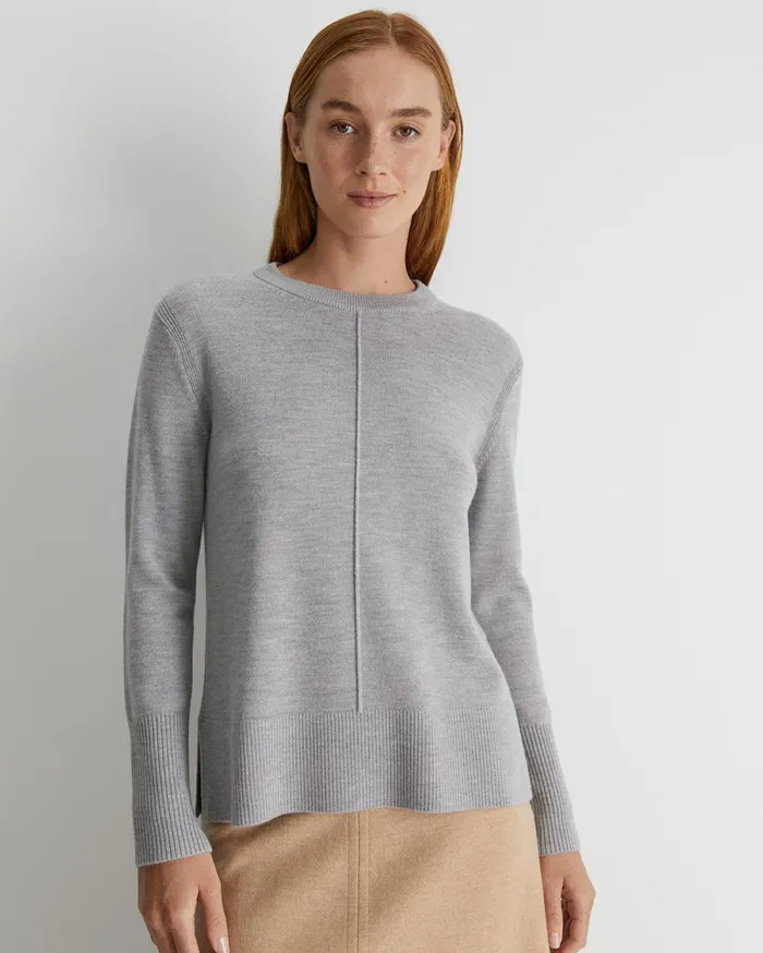 Women Sportscraft Knits and Cardigans Cass Merino Wool Knit Silver Melange