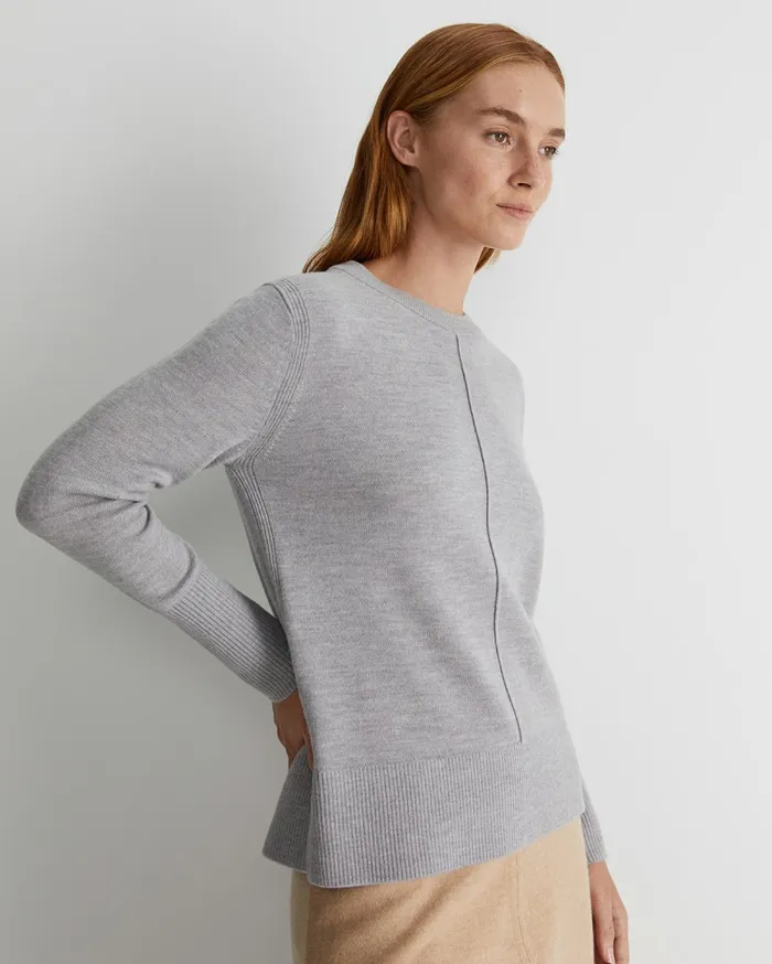 Women Sportscraft Knits and Cardigans Cass Merino Wool Knit Silver Melange