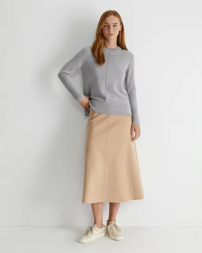 Women Sportscraft Knits and Cardigans Cass Merino Wool Knit Silver Melange