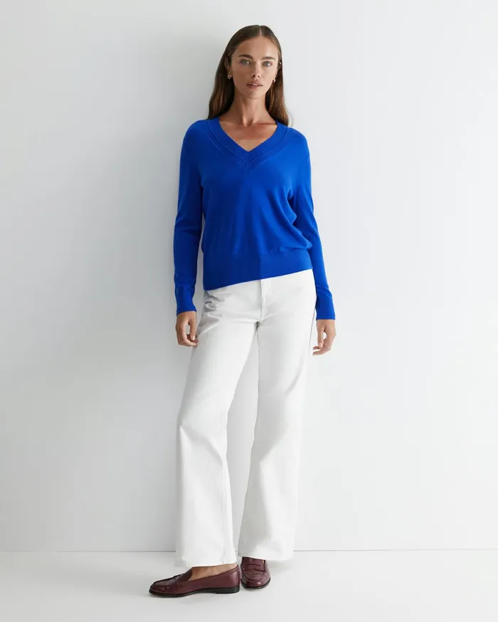 Women Sportscraft Knits and Cardigans Laurina Vneck Sweater Cobalt