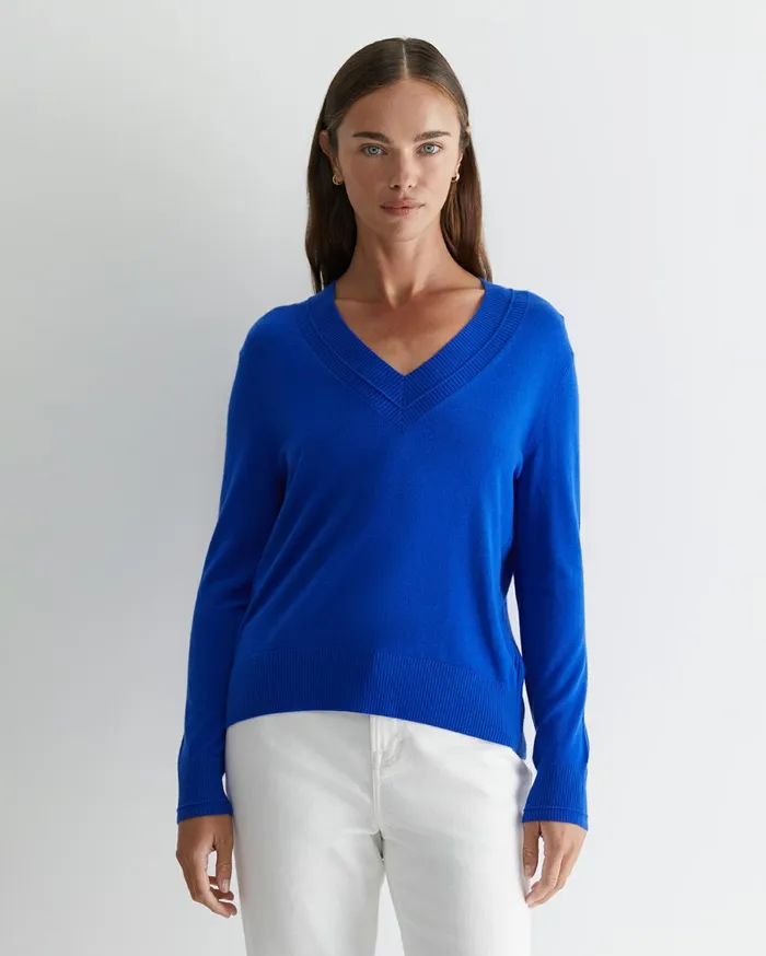 Women Sportscraft Knits and Cardigans Laurina Vneck Sweater Cobalt