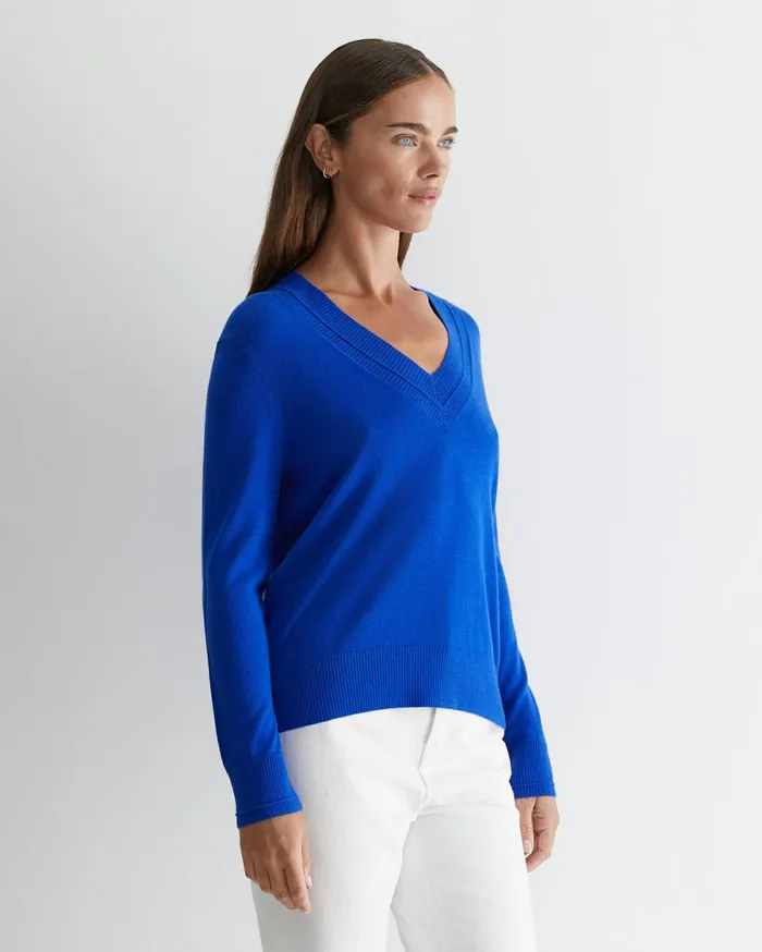 Women Sportscraft Knits and Cardigans Laurina Vneck Sweater Cobalt