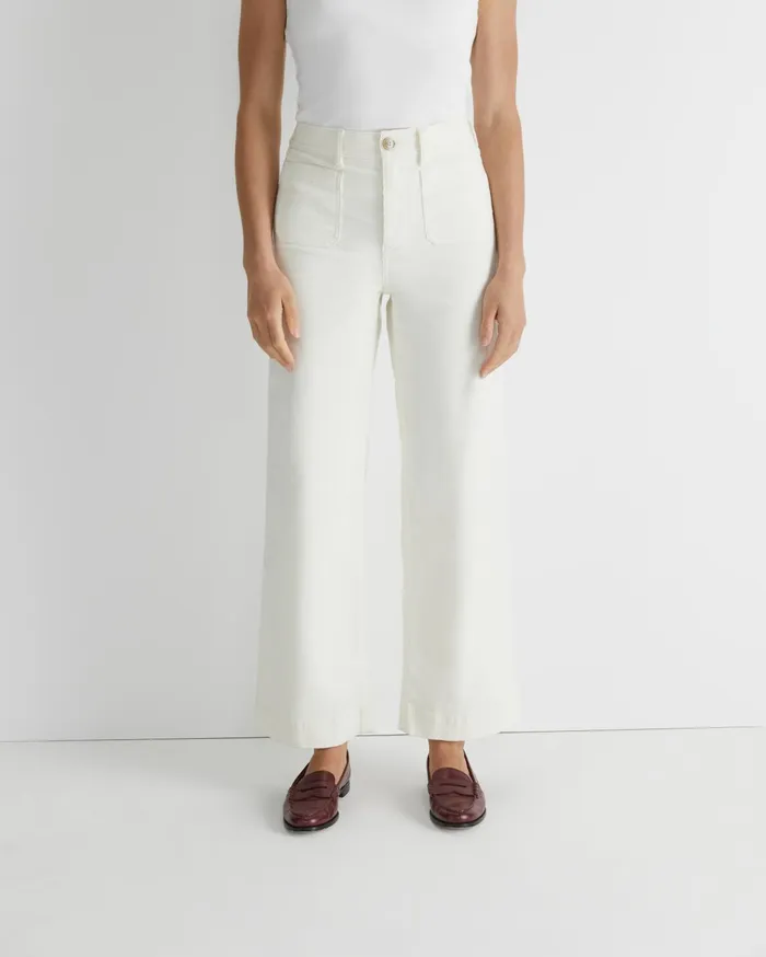 Women Sportscraft Pants Cleo Cord Wide Leg Pant Winter White