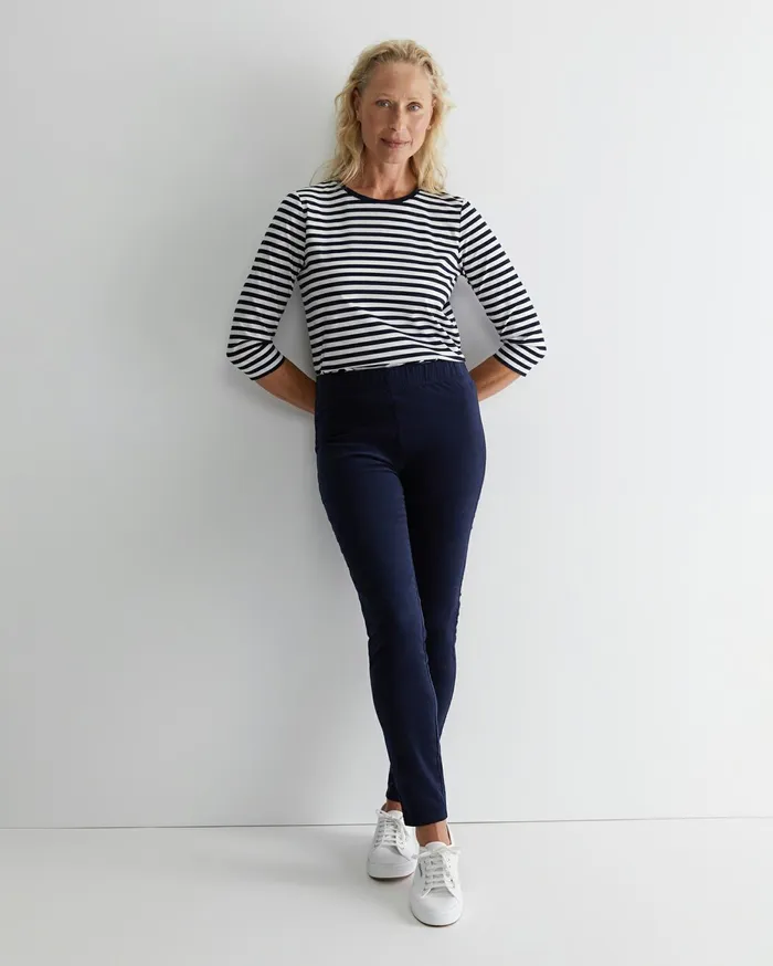 Women Sportscraft Pants Felicity Velvet Pull On Pant Navy
