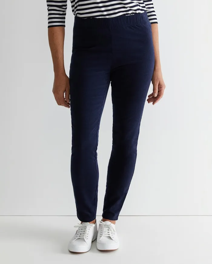 Women Sportscraft Pants Felicity Velvet Pull On Pant Navy