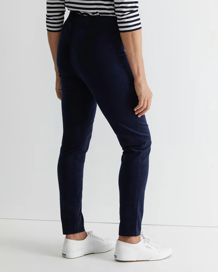Women Sportscraft Pants Felicity Velvet Pull On Pant Navy