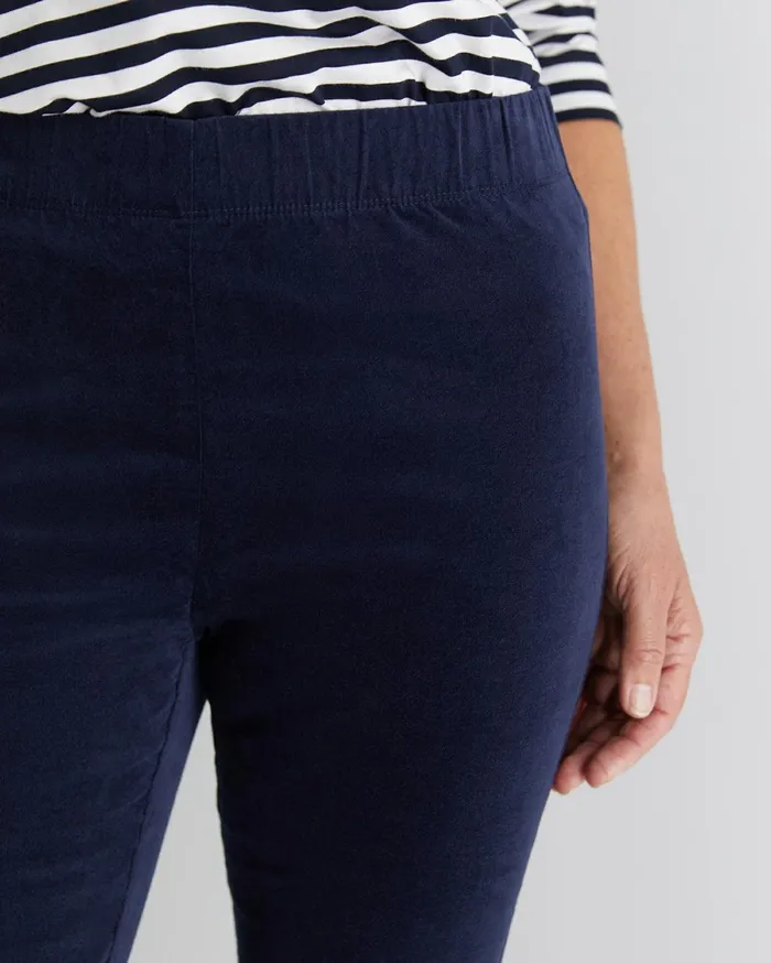Women Sportscraft Pants Felicity Velvet Pull On Pant Navy