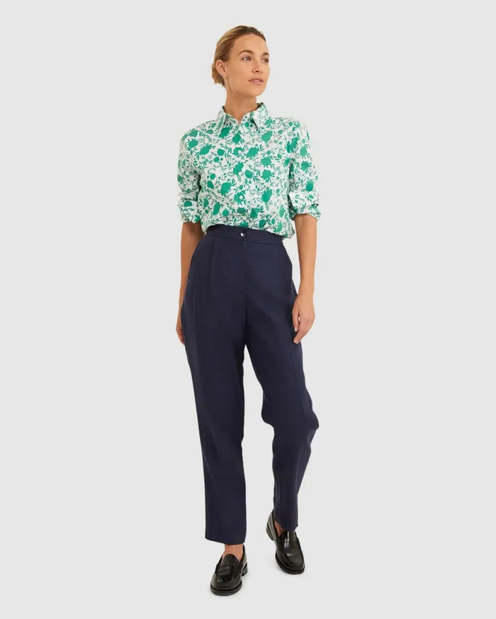 Women Sportscraft Pants Freya Linen Pant Navy
