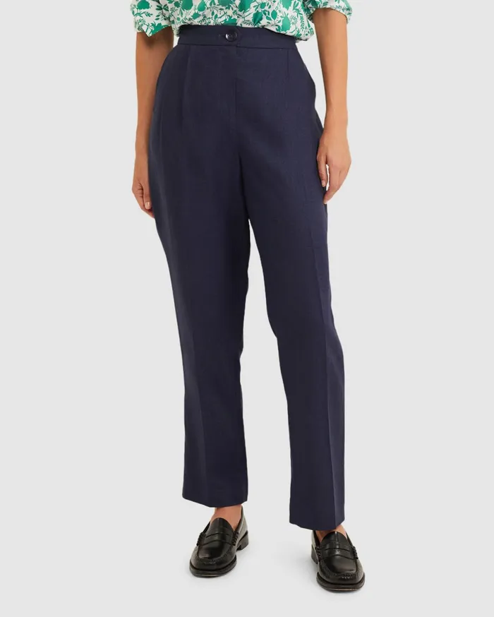 Women Sportscraft Pants Freya Linen Pant Navy