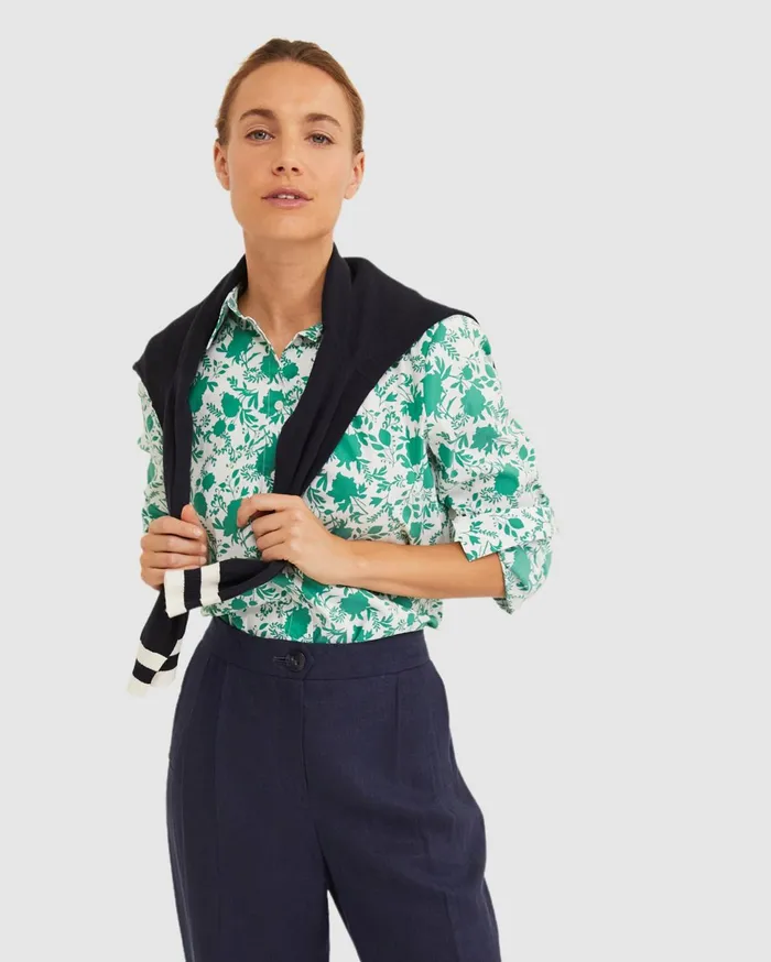 Women Sportscraft Pants Freya Linen Pant Navy
