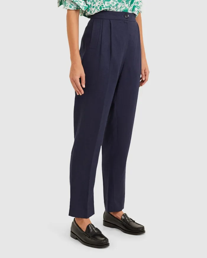 Women Sportscraft Pants Freya Linen Pant Navy