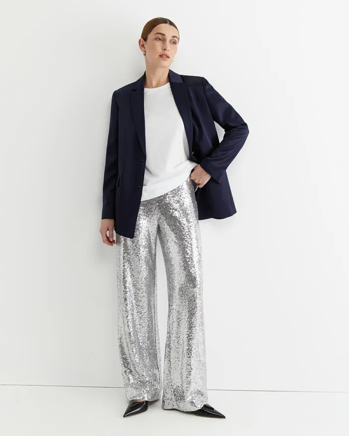 Women Sportscraft Pants Sequin Pant Silver