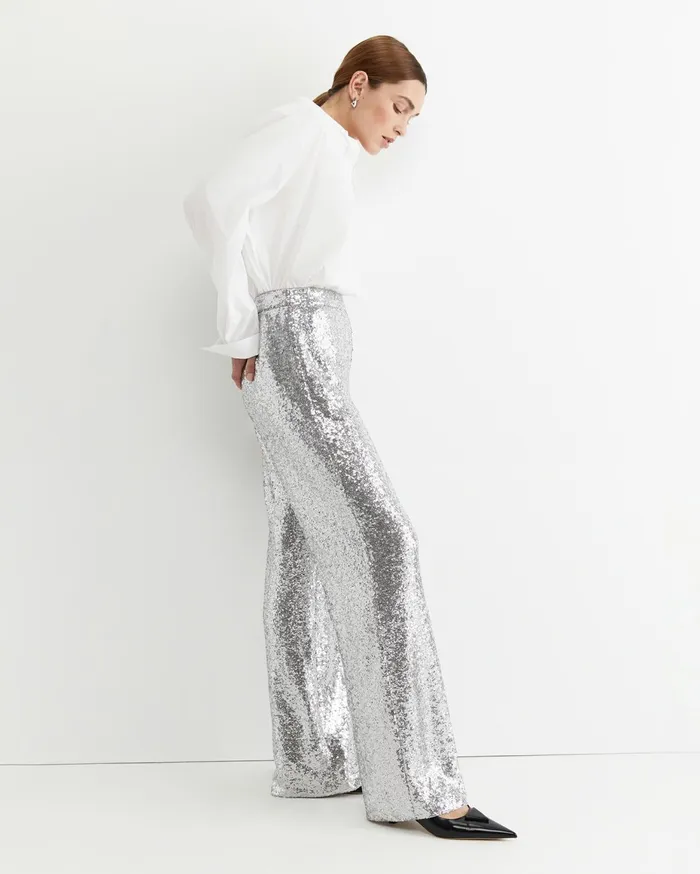 Women Sportscraft Pants Sequin Pant Silver