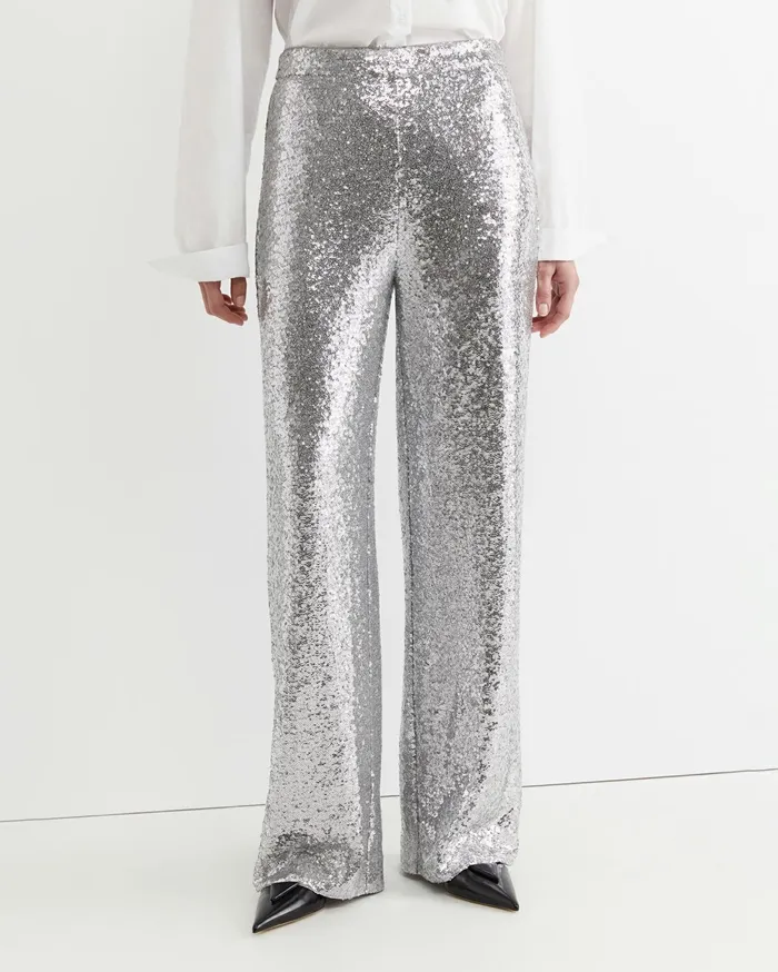 Women Sportscraft Pants Sequin Pant Silver