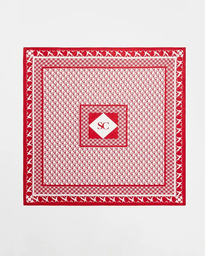 Women Sportscraft Scarves Logo Silk Scarf Red