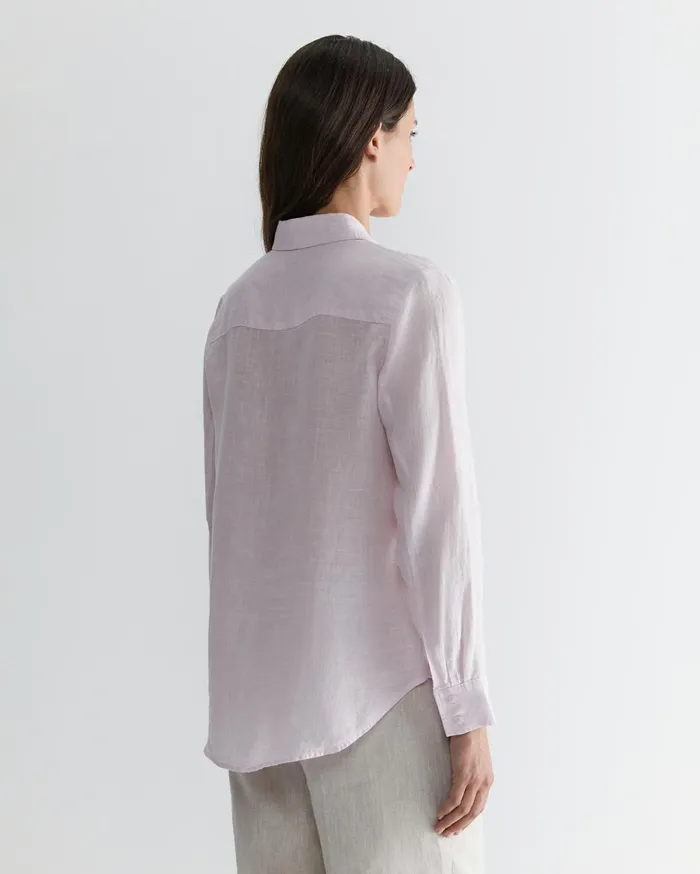 Women Sportscraft Shirts Dahlia Long Sleeve Linen Shirt Pink