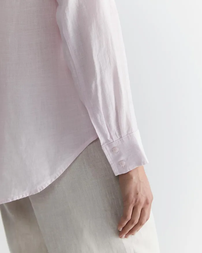 Women Sportscraft Shirts Dahlia Long Sleeve Linen Shirt Pink