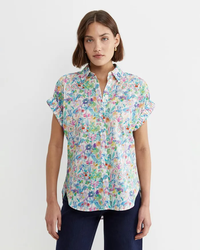 Women Sportscraft Shirts Proposal Short Sleeve Liberty Shirt Multi