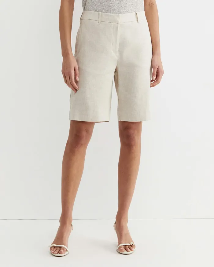 Women Sportscraft Shorts Lena Bermuda Linen Short String